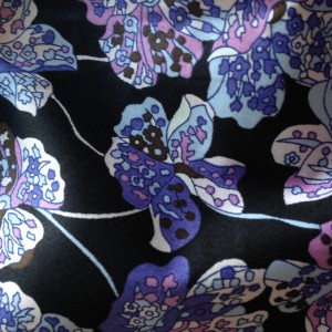 Purple Stitcher Bluegingerdoll Odette dress main fabric choice close-up