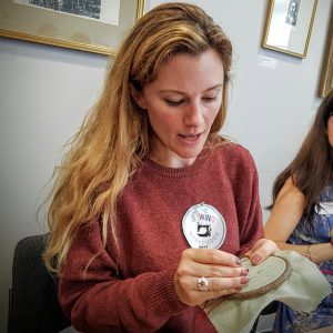 Elisalex teaching embroidery