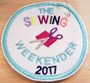 My sewing weekender embroidered patch