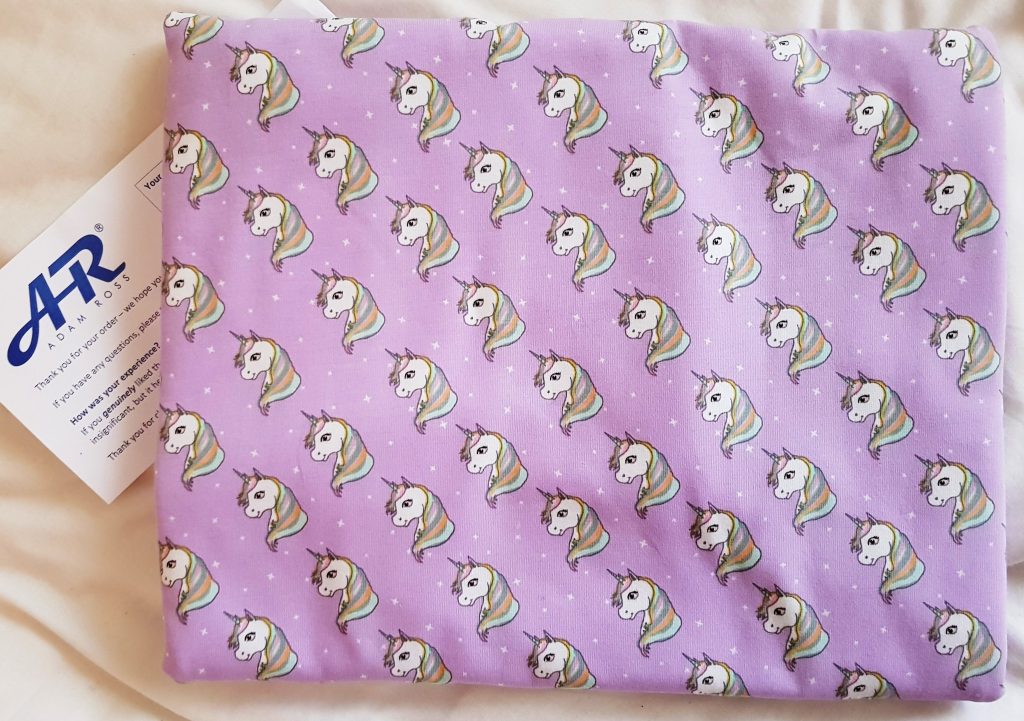 Adam Ross Lilac Unicorn Jersey Fabric